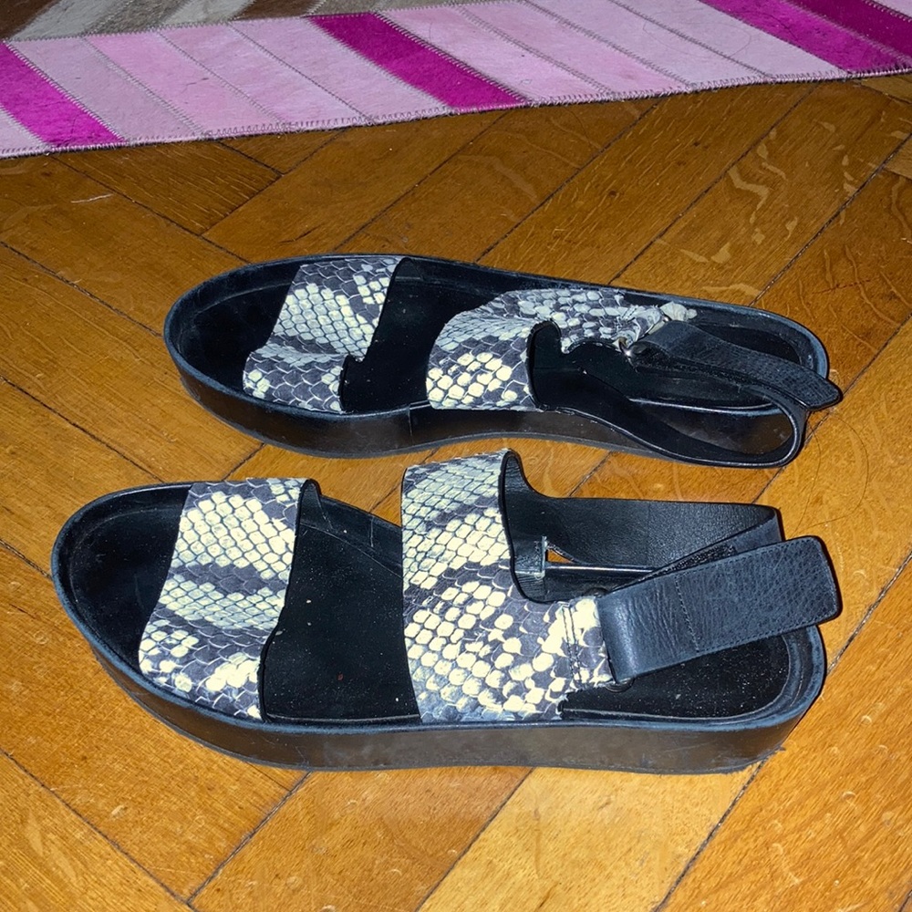 Beautiful Designer Vince Python Leather Wedges - image 1